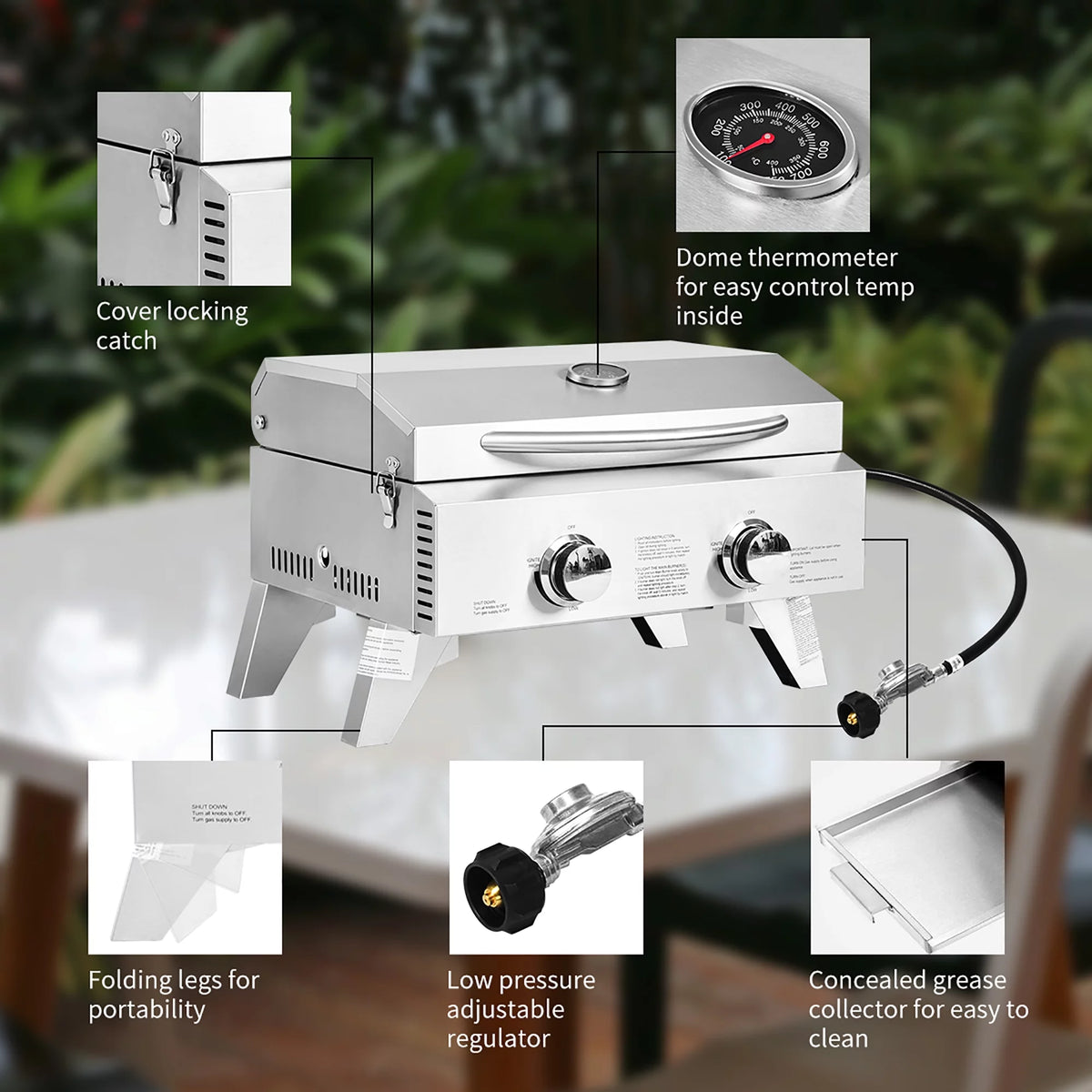 20,000 BTU Stainless Steel Propane Grill N676984