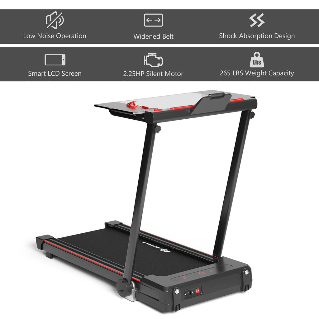 2.25HP 3-in-1 Folding Treadmill Black U249