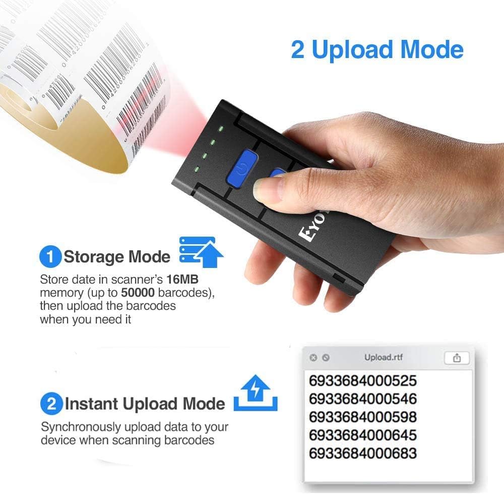 Portable 1D Wireless Bluetooth Barcode Scanner F232023