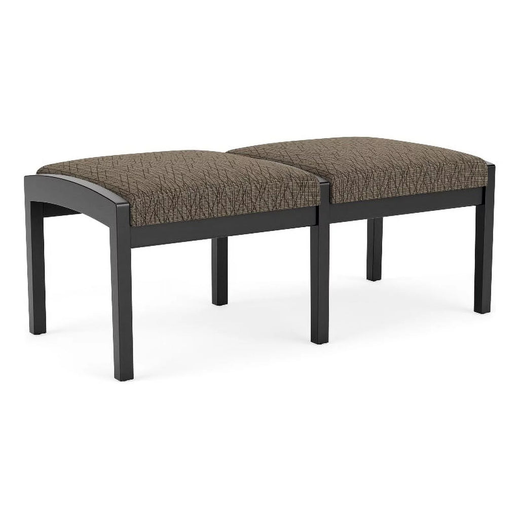 Wood 2-Seat Fabric Reception Bench S498
