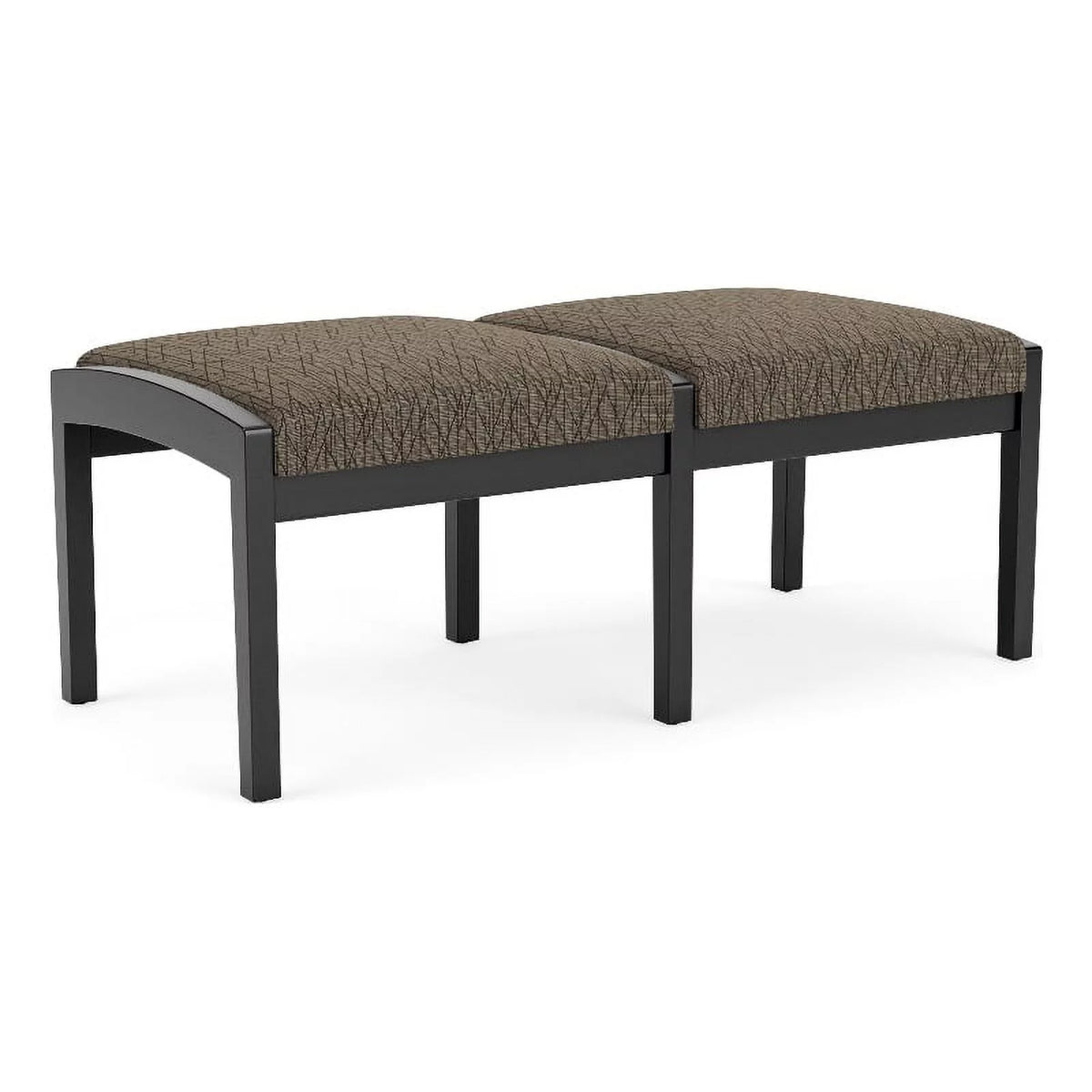 Wood 2-Seat Fabric Reception Bench S498