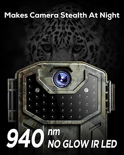2K HD 36MP Trail Camera with 940nm No Glow Night Vision U53429