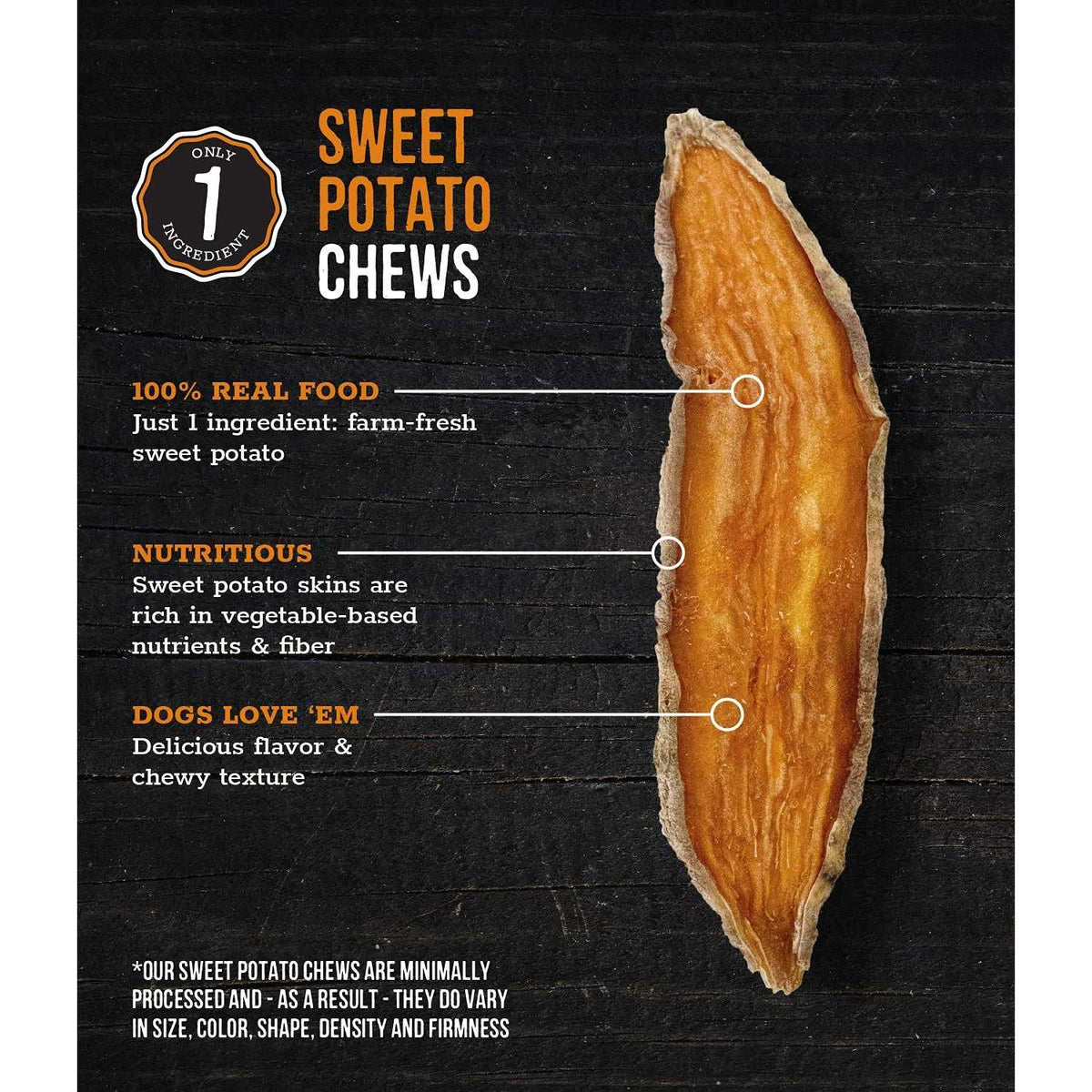 Sweet Potato Chews Dog Treats A51784