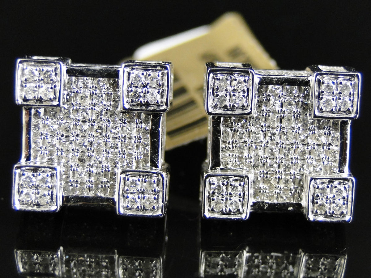 10k White Gold Diamond Earrings (2.50 Ct) R565