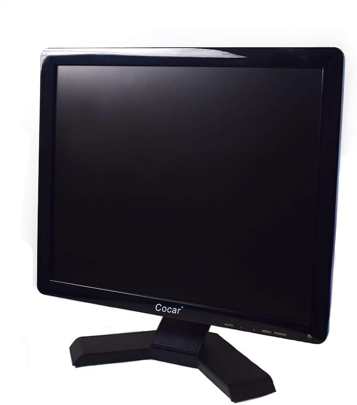 19 inch CCTV Monitor with VGA HDMI AV BNC Audio in/Out Ports 4:3 Built-in Speaker LCD Display Screen with USB Drive Player 1280x1024 Resolution L76076