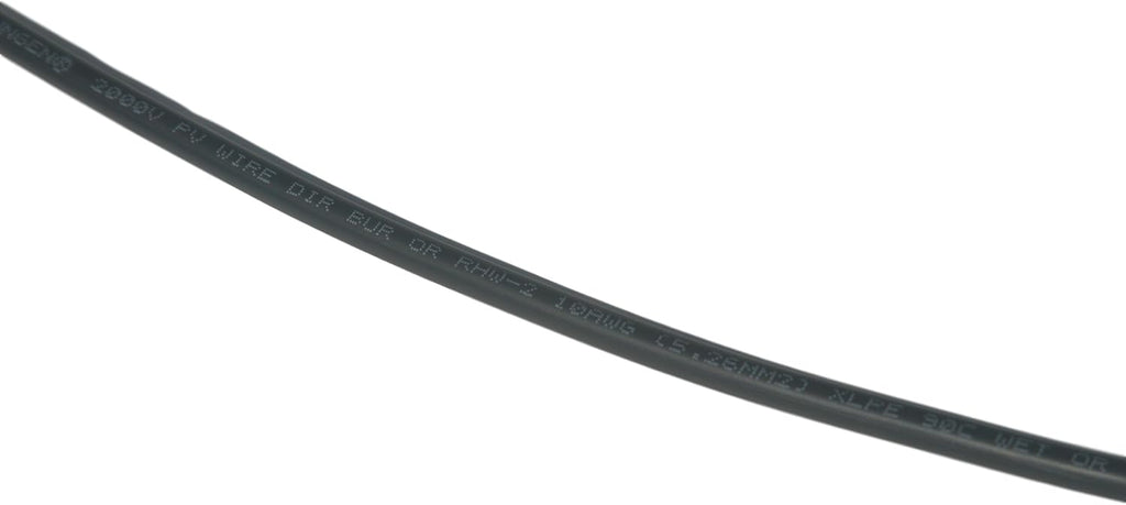 50' Bulk Black Copper #10 AWG PV Wire with Tough XLPE Pack of 2 J204