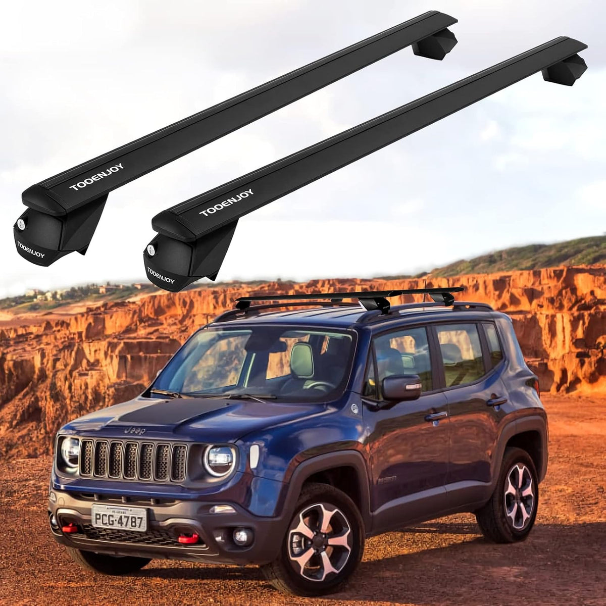 47" Aluminum Roof Rack Cross Bar (Black) Z354