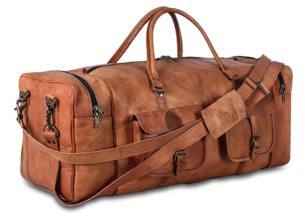 Leather Large 32 inch Duffel Bag S49663
