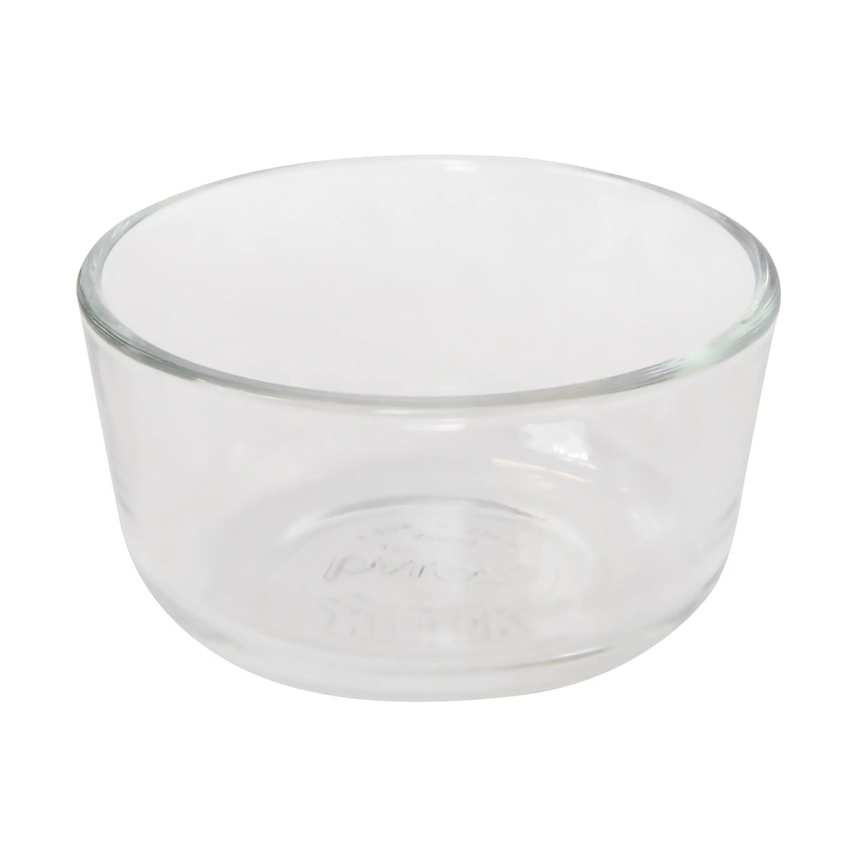 1-Cup Clear Round Glass Food Storage Bowl with Red Lid, 6-Pack N874