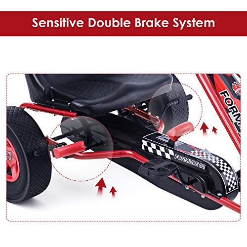 4 Wheel Pedal Go Kart with Adjustable Seat and Steering Wheel Y8402