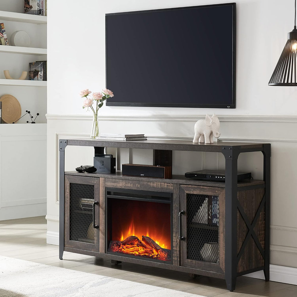 Wood TV Stand for 65 Inch TV B376