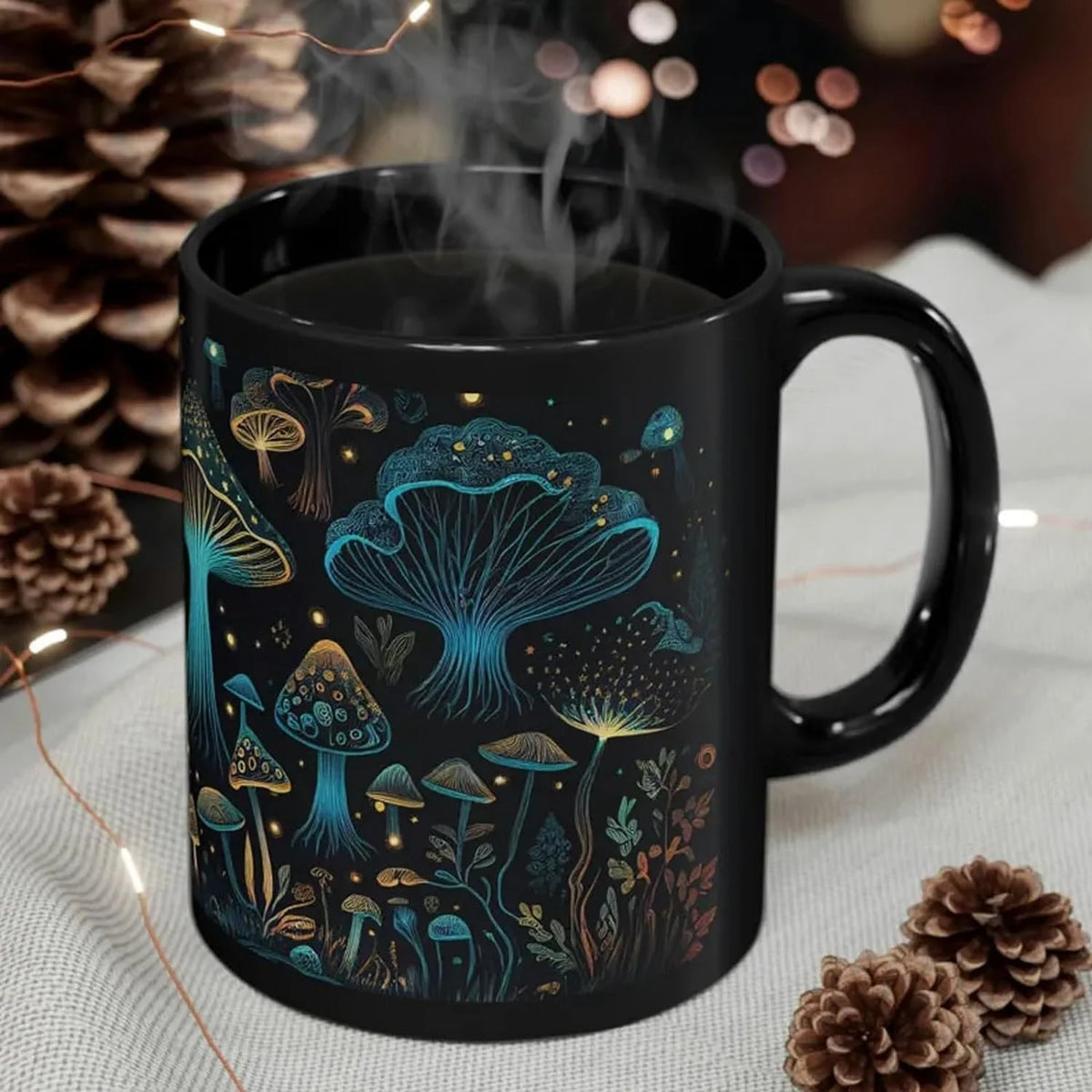 Black Mushroom Mug 2PCS I69745