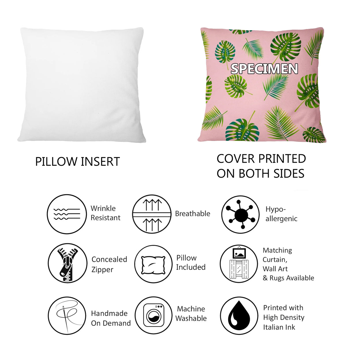 Abstract Printed Throw Pillow I341
