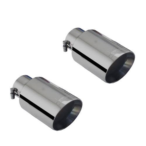 Black 4 inch Angle Cut Exhaust Tips P621