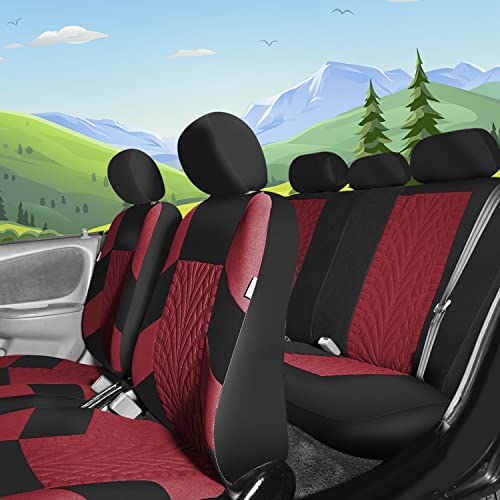Gray Cloth Full Set Car Seat Covers V362680