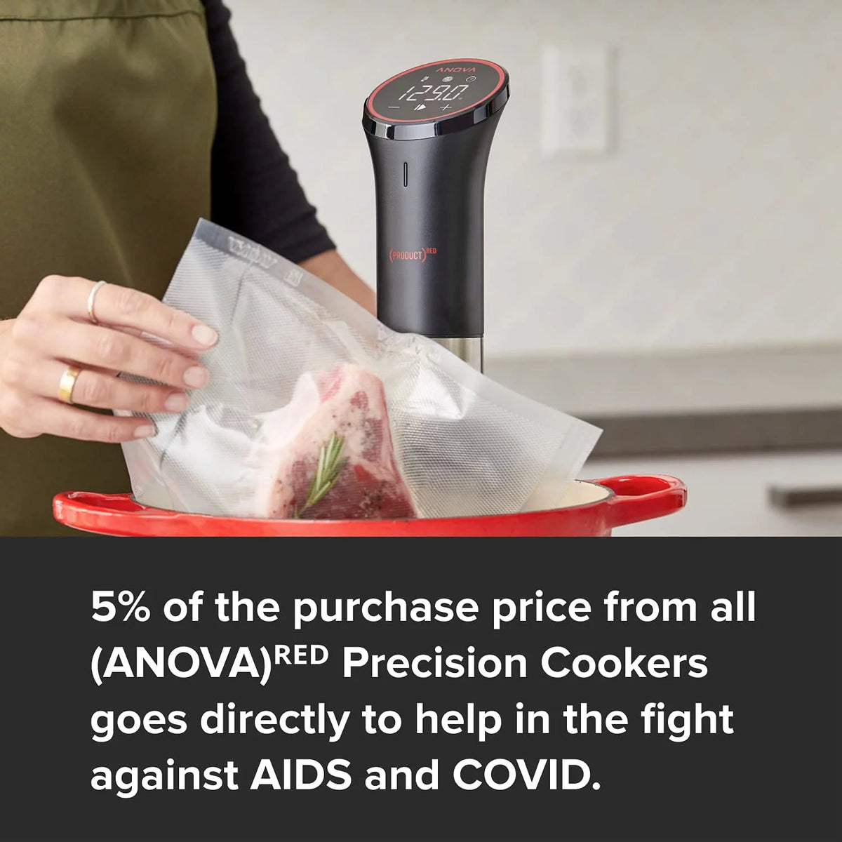 Black and Silver 1000 Watts Sous Vide Precision Cooker J295073