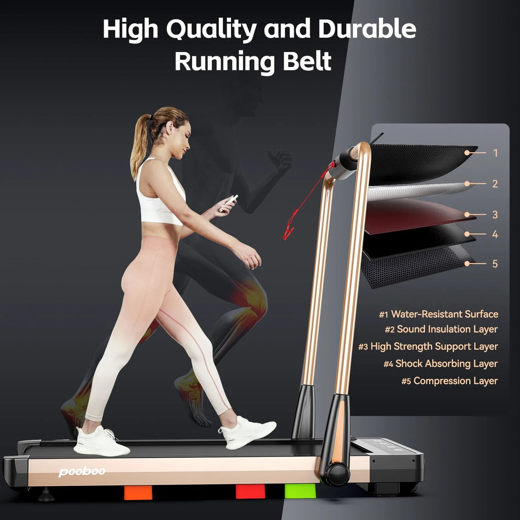 0.8-12MPH 2in1 Folding Under Desk Treadmill 2.5HP Brushless Electric Treadmill I194