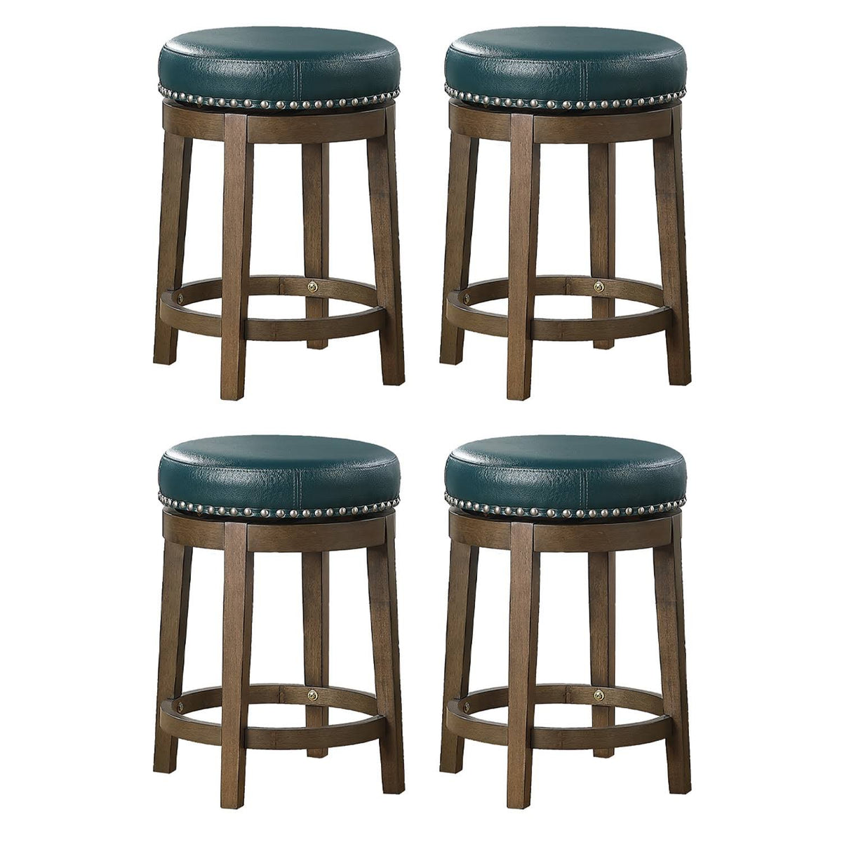 Green 25 inch Counter Height Swivel Seat Stool (4 Pack) A11585