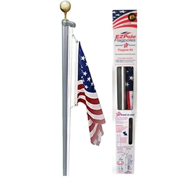 13 ft. Sectional Flagpole Kit with Rope Z29605