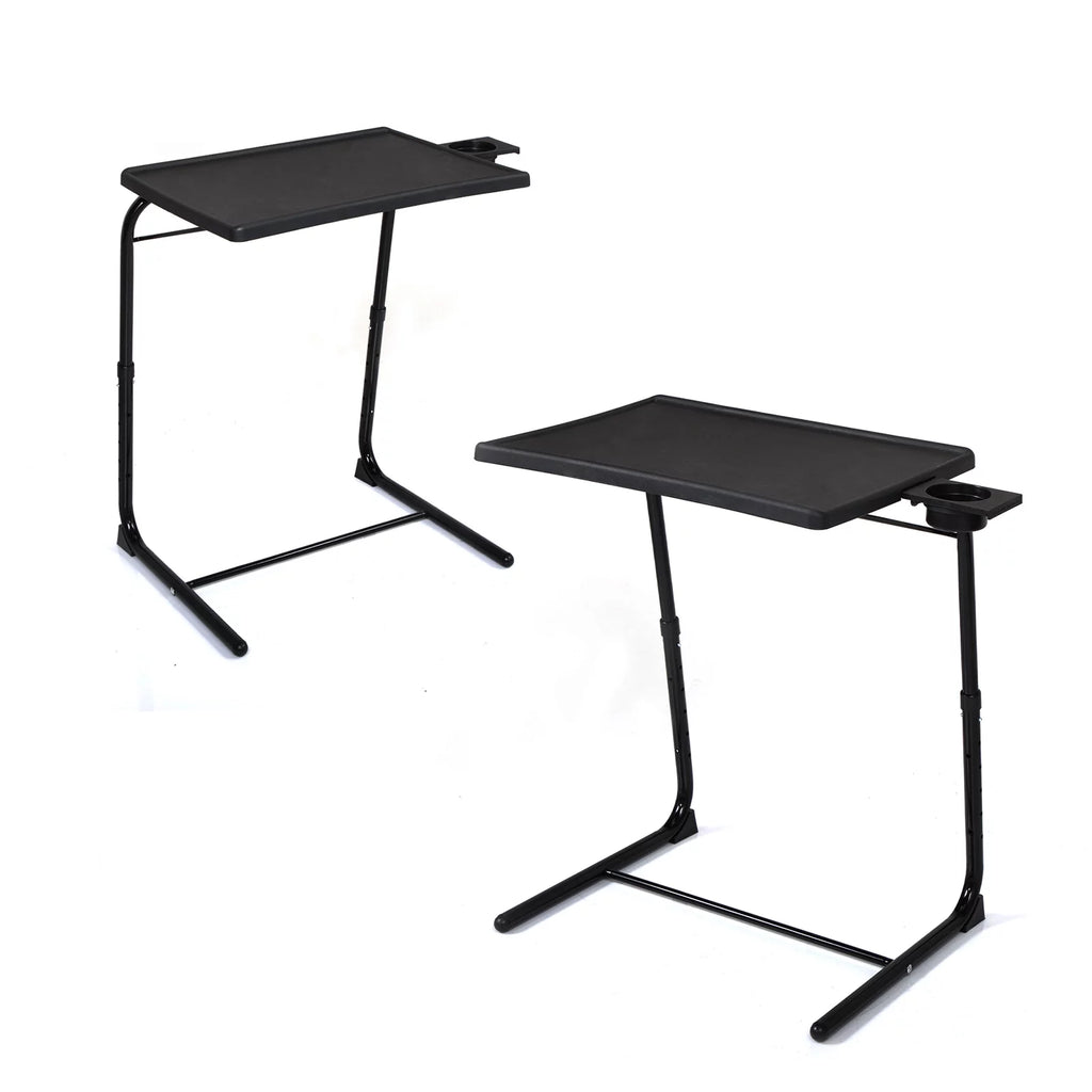 Set of 2 Portable Computer Table Black E492