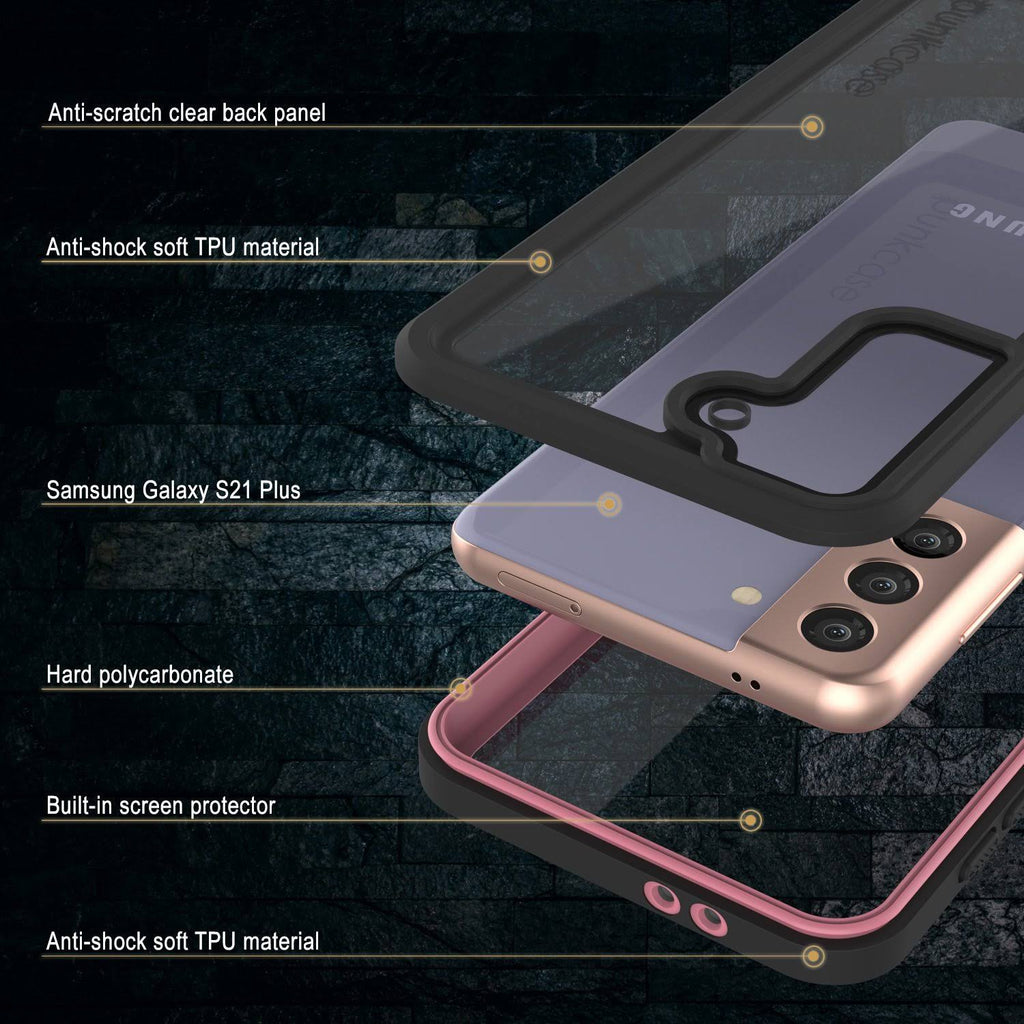 Galaxy S21+ Plus Water Shock Snowproof Slim Screen Protector Case Pink S115649