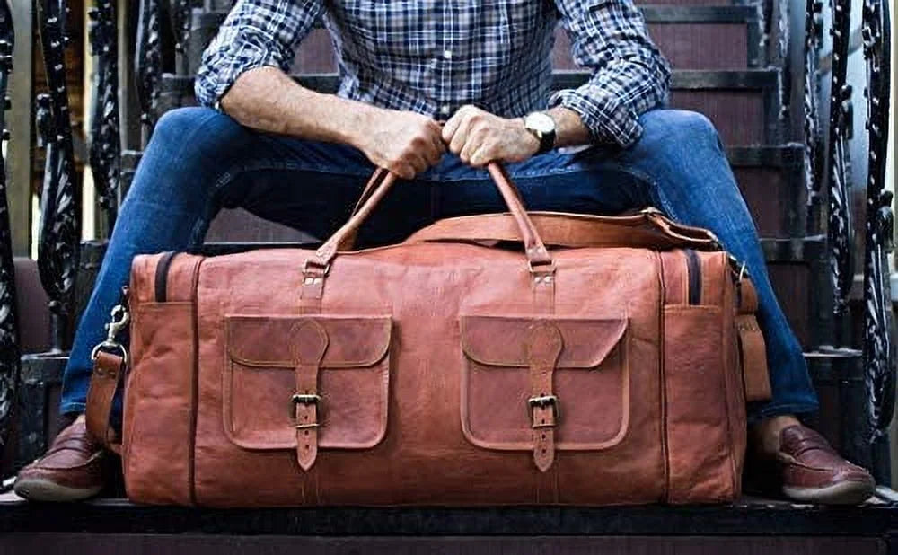 Leather Large 32 inch Duffel Bag S49663