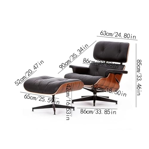 Single Leather Sofa Chair with Footrest X8944