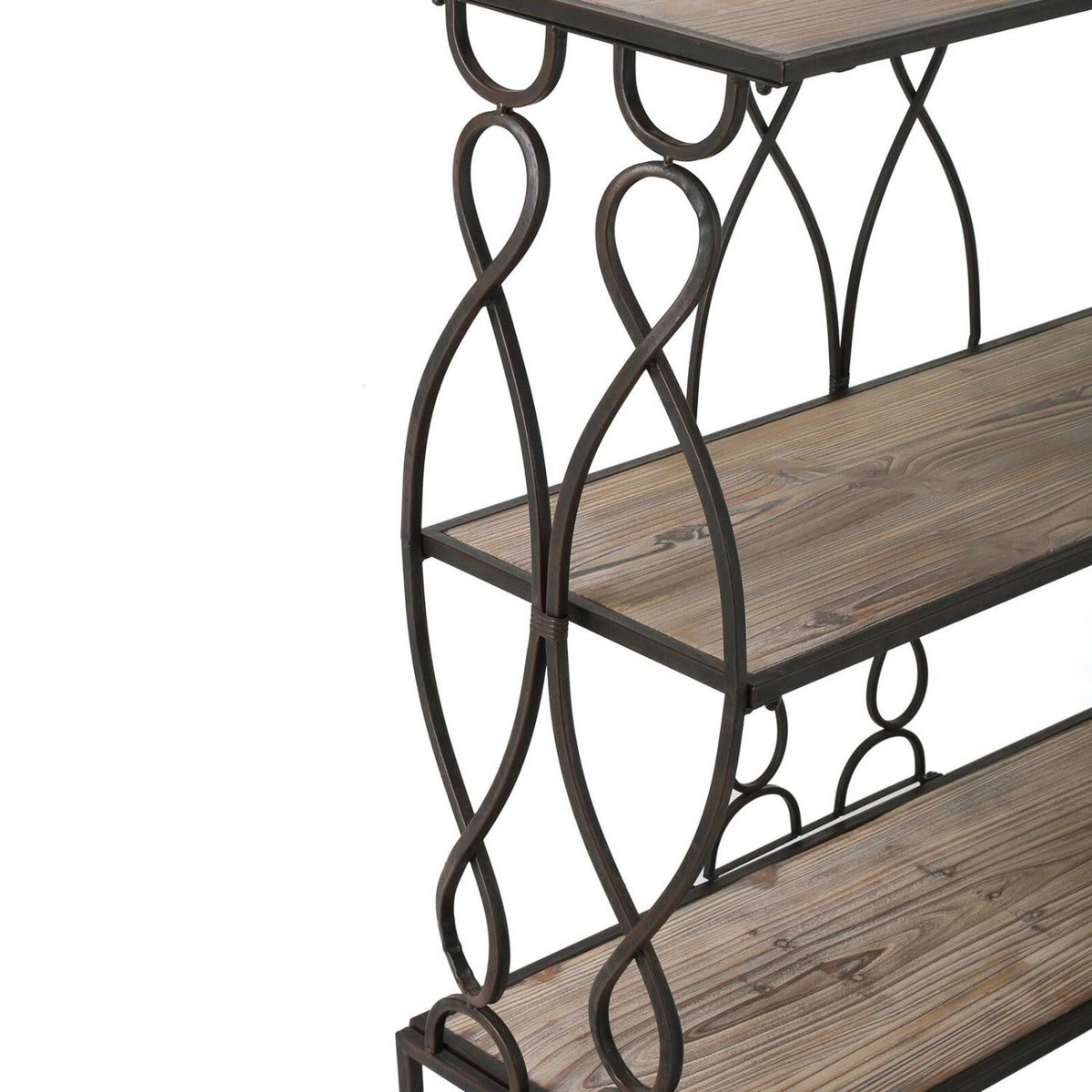 Modern Industrial 2 Shelf Firwood Bookcase Tables V68191