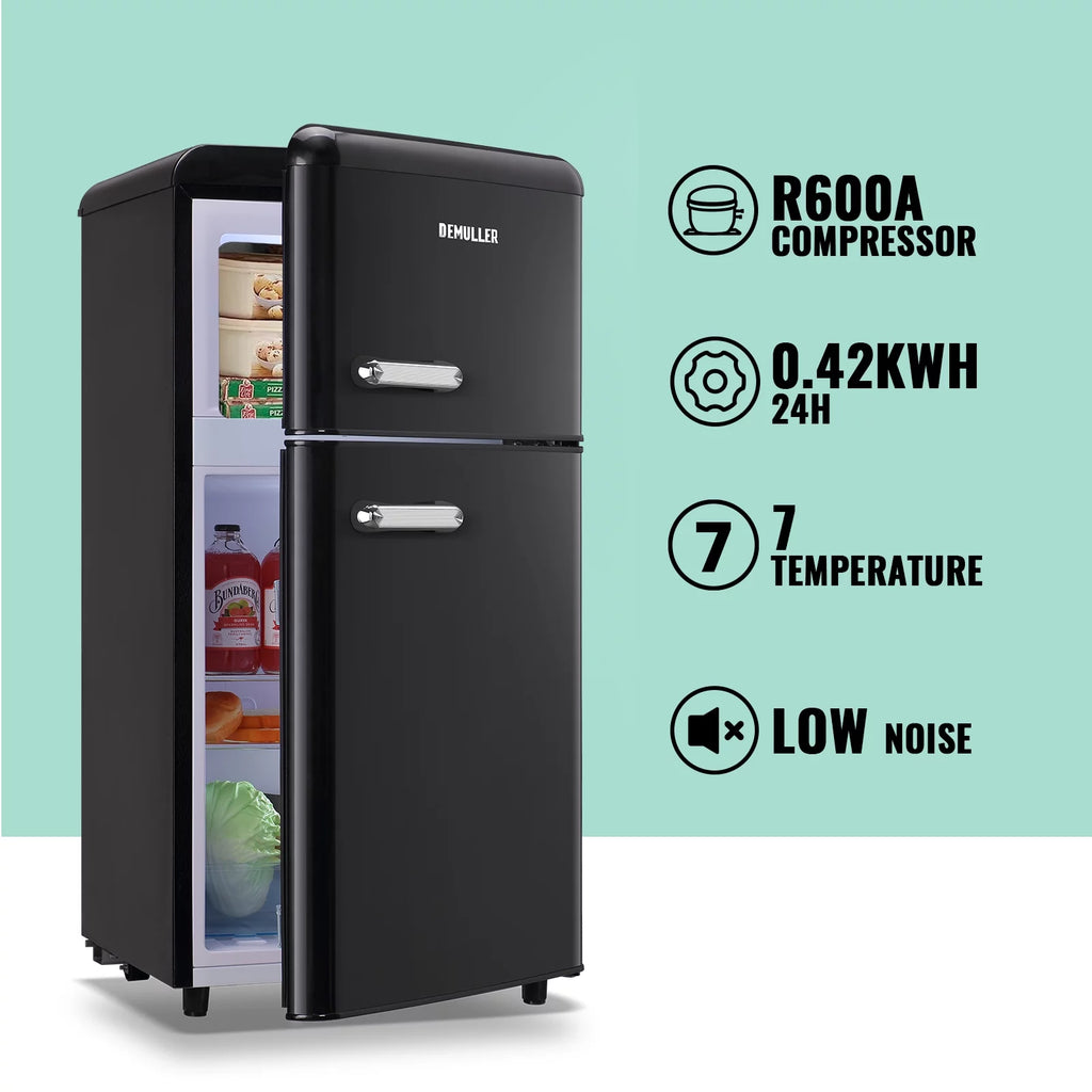 Mini Refrigerator Dual Door Fridge with Handle S330094