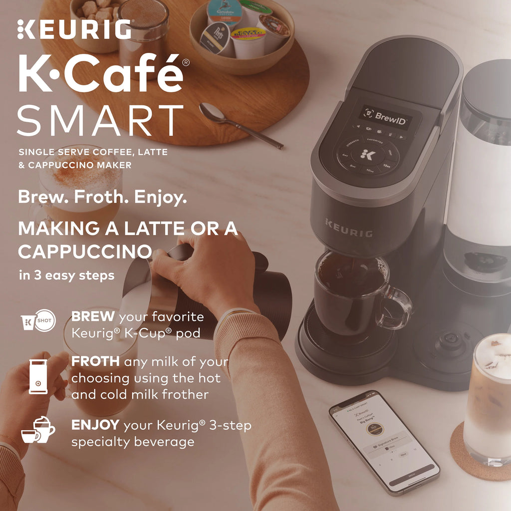 Single Serve Coffee, Latte and Cappuccino Maker, Black N793