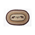 Jute Oval Moose & Pinecone Patch Rug M20298
