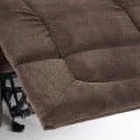 Chocolate Brown and Black Fabric Tufted Recliner K8116