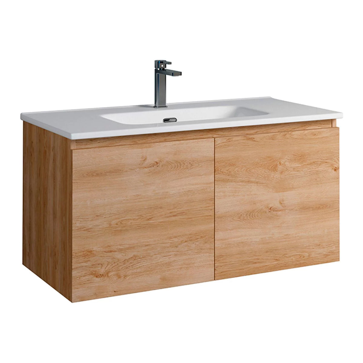 Oak Engineered Wood Single Vanity Cabinet B172414