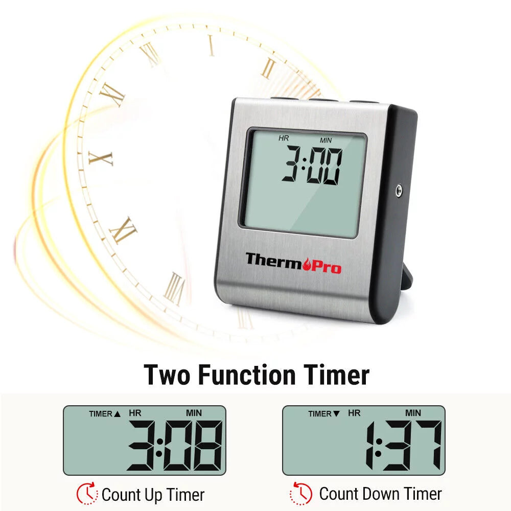 Digital Cooking Meat Thermometer & Clock Timer O7157