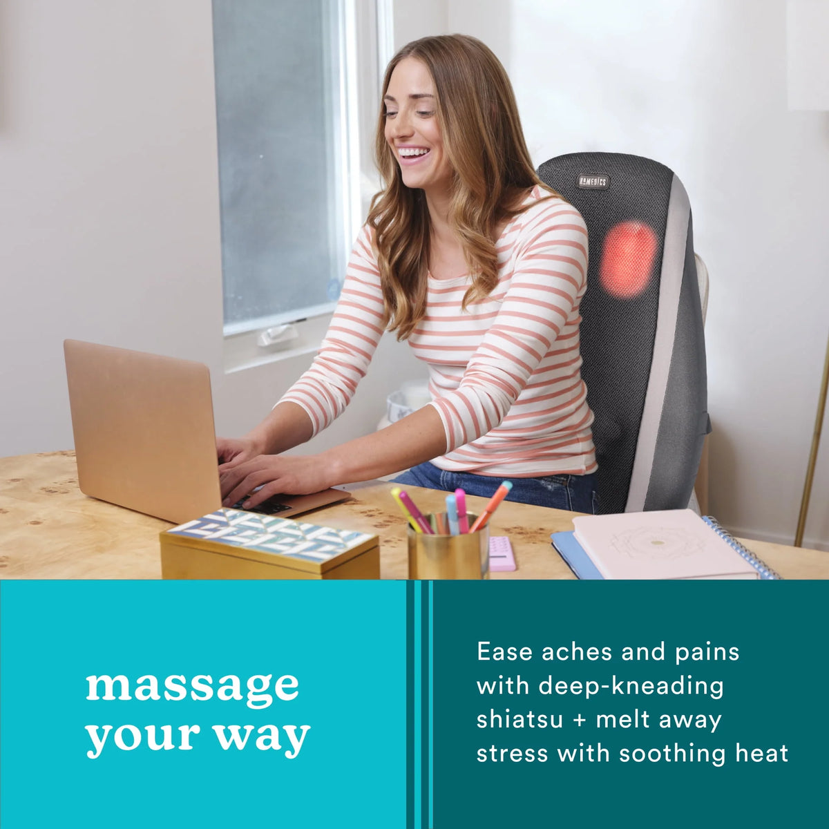 Shiatsu Massage Cushion with Soothing Heat N240