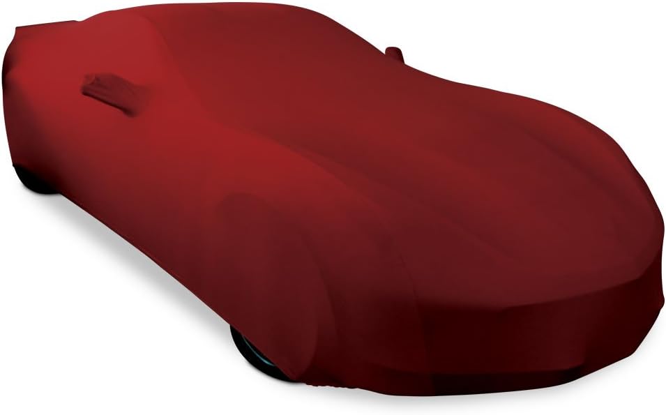 Dark Red Satin Stretch Indoor Car Cover M164