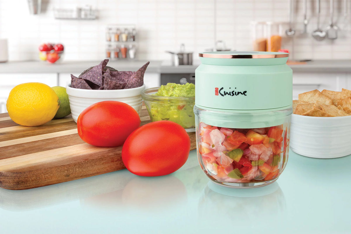 Green Mini Cordless Rechargeable Chopper with Glass Bowl U703