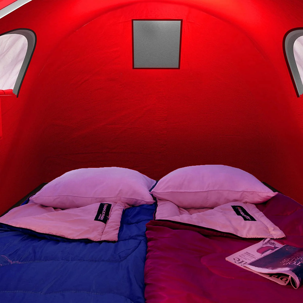 Pop-Up 2 Person Tent, Red Y296