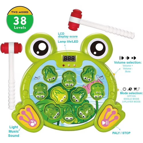 Whack A Frog Interactive Early Development Toy, 2 Hammers Included J72392