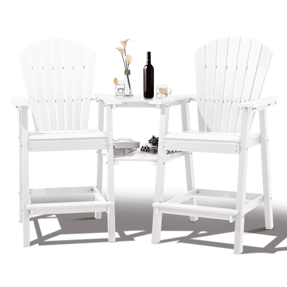 Tall Grey Adirondack Chairs Set of 2 M193686