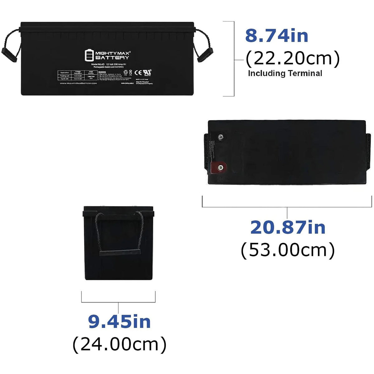 12v 200ah Deep Cycle Battery 4 Pack O571
