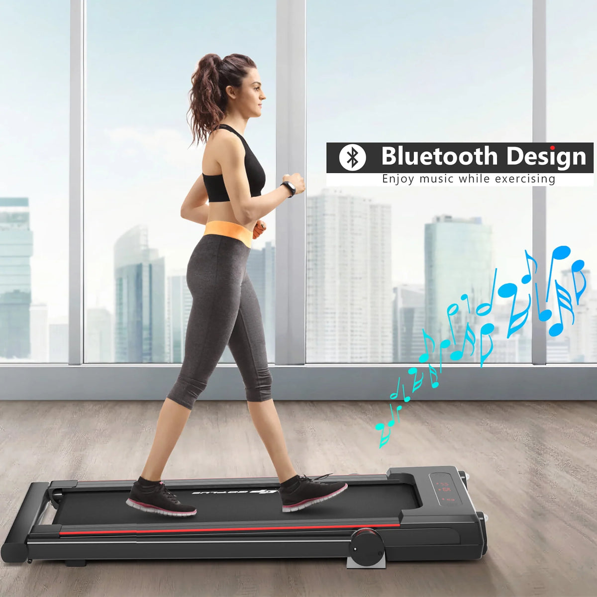 2.25HP 3-in-1 Folding Treadmill Black U249