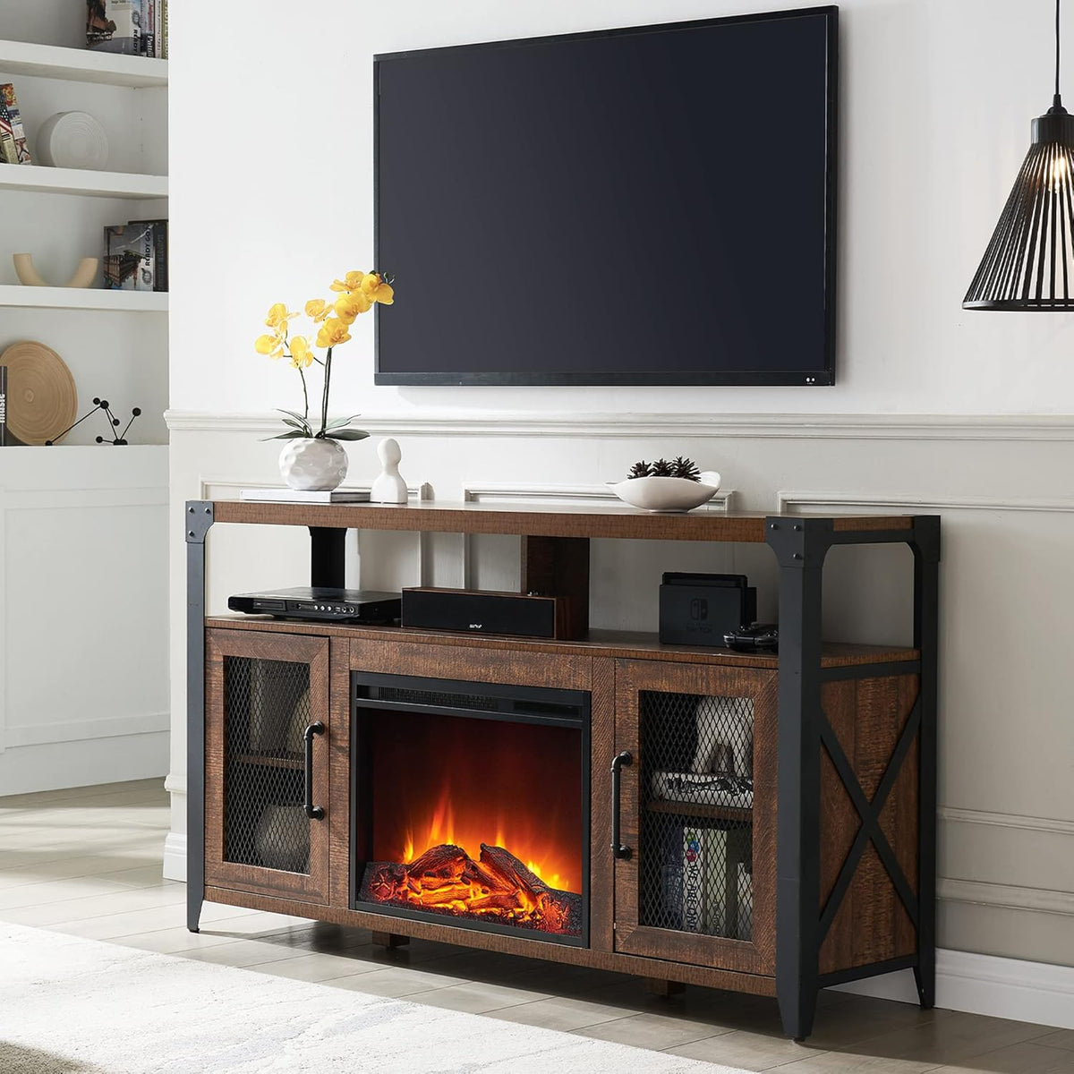 Wood TV Stand for 65 Inch TV B376