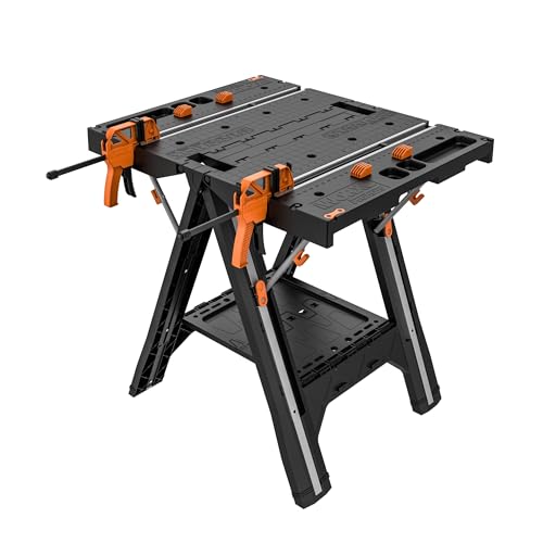 2-in-1 Folding Work Table & Sawhorse Portable Workbench E6490