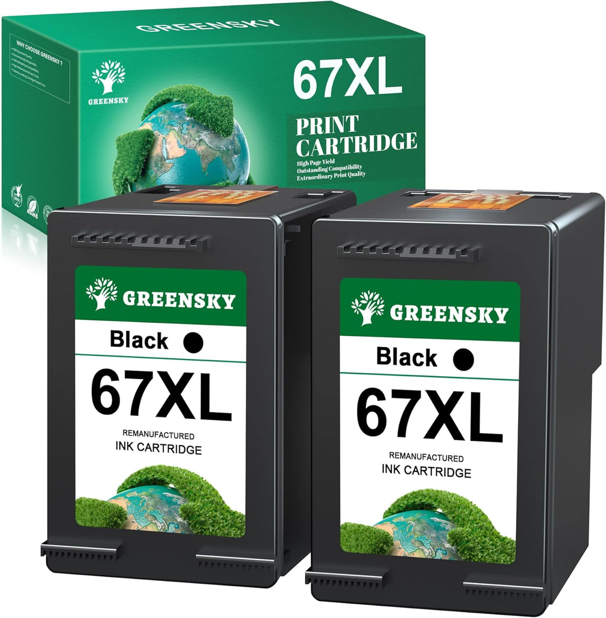 2 Black Remanufactured Ink Cartridge Pack of 2 D76131