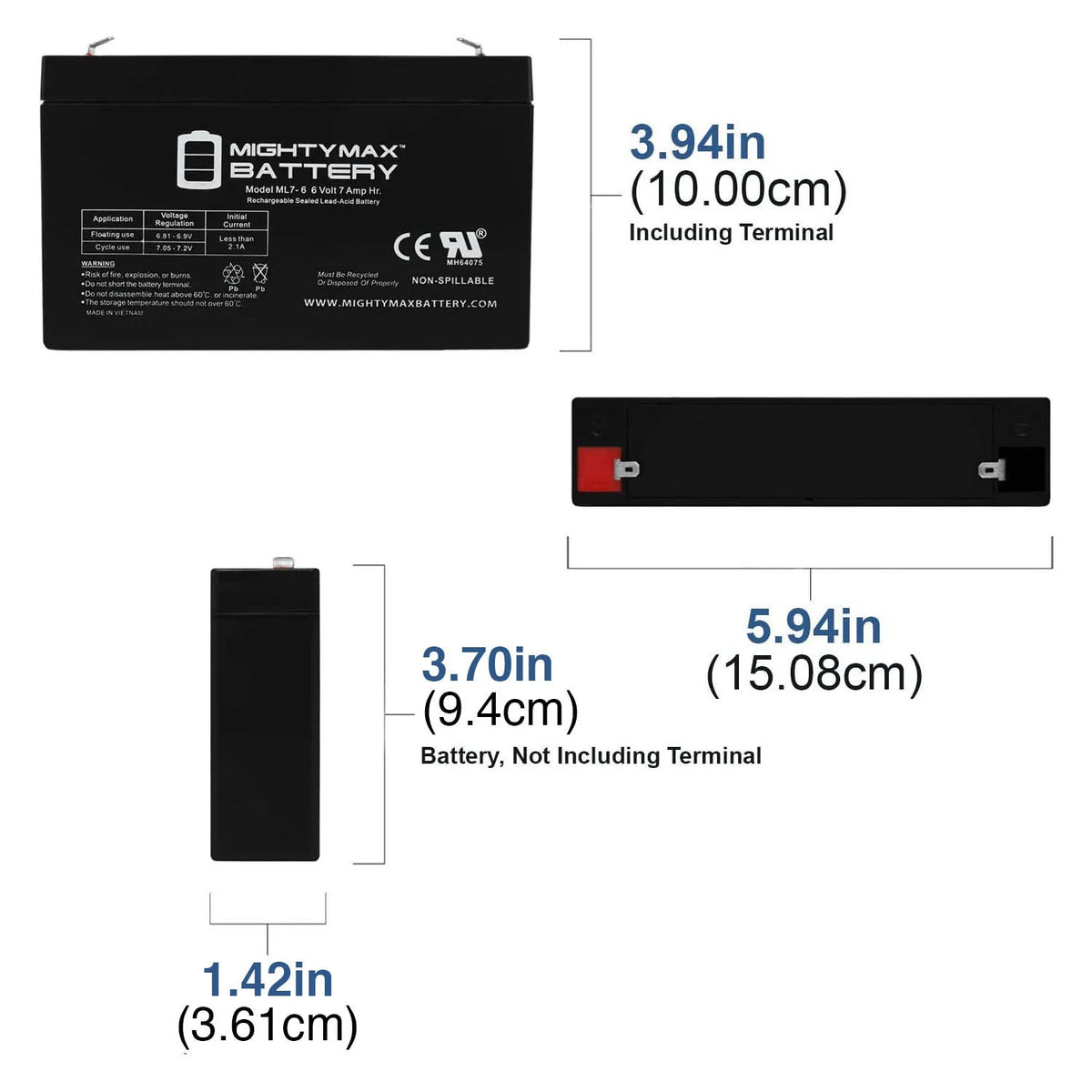 6V 7AH Battery K7763