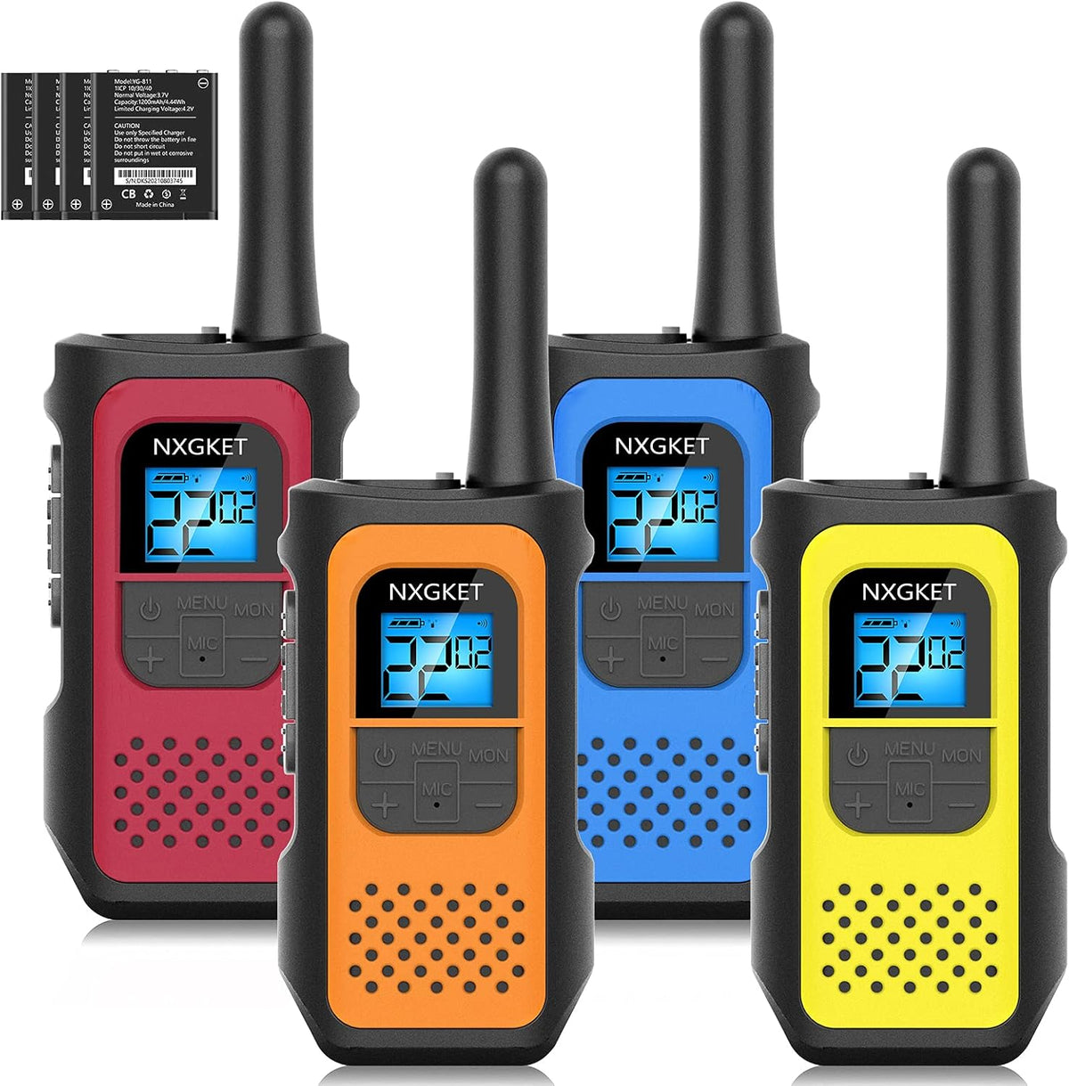 4 Pack 22 Channels Two-Way Radios Rechargeable L823