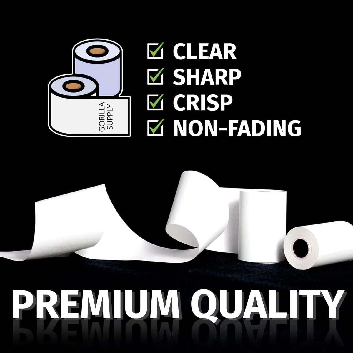 Thermal Paper Receipt Rolls 3 1/8 x 230 ft 32 Rolls W144989