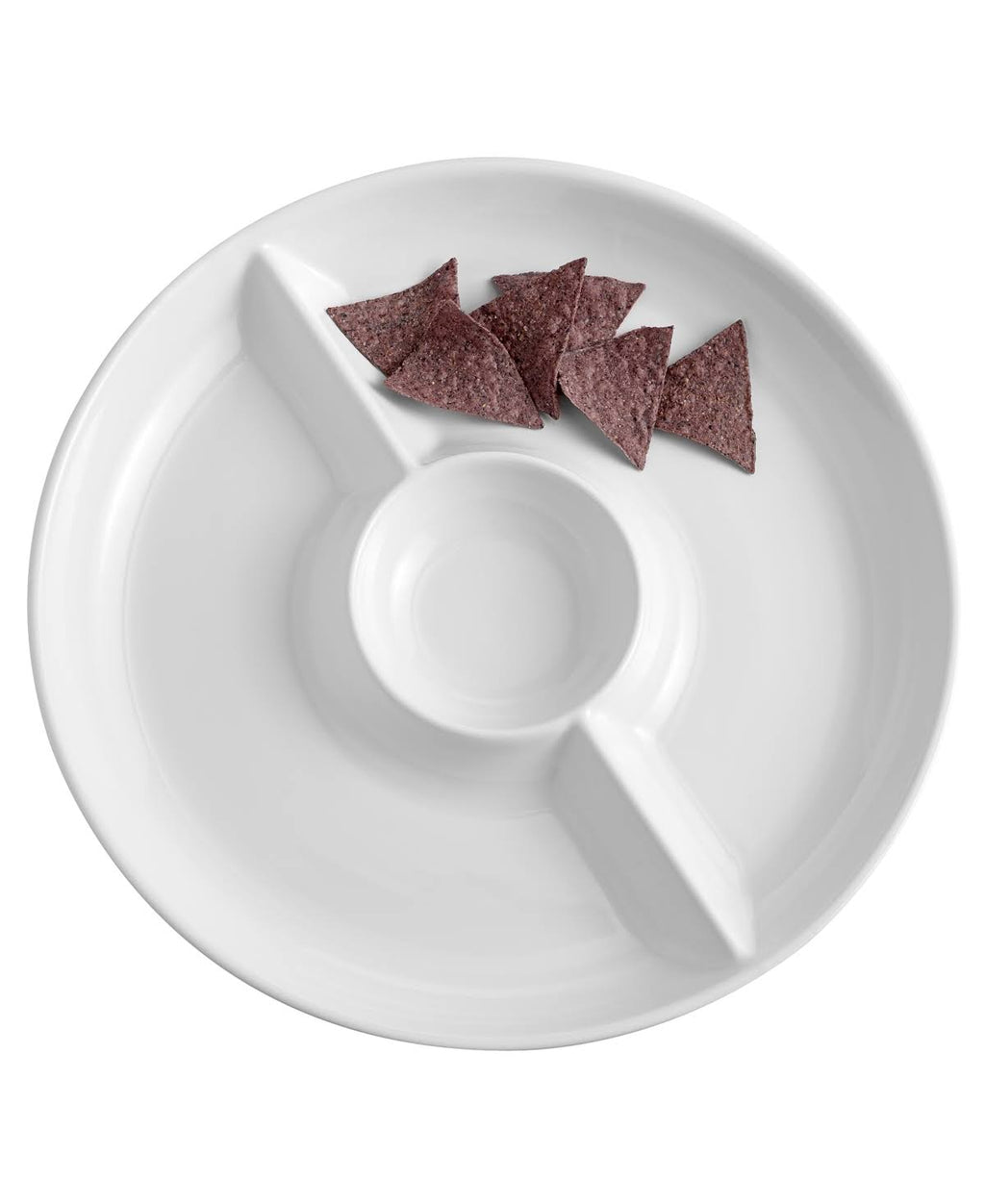 3 Section Chip & Dip Server - White E46710