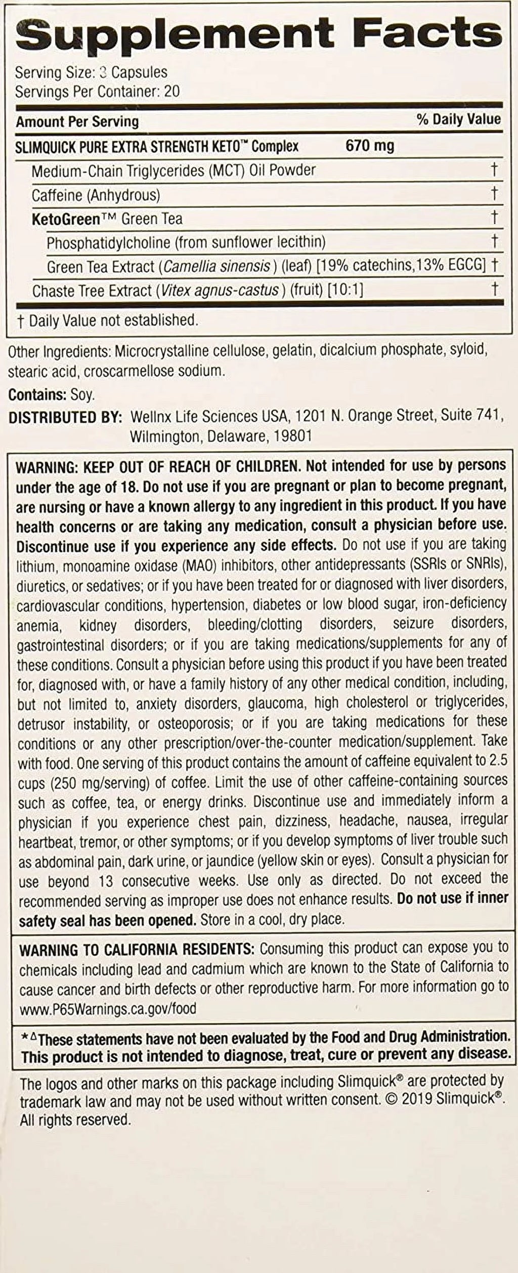 Extra Strength Dietary Supplement Caplets 60 Ct C109